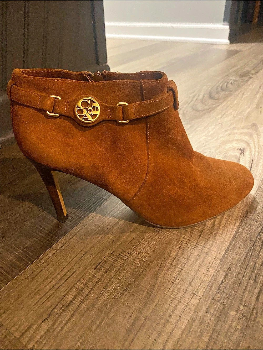 Coach Suede Ankle Boots Brown US 9.5
